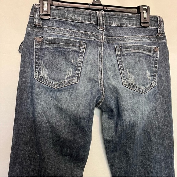 2.1 denim distressed straight leg jeans in size 27 - Picture 7 of 10